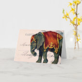  Circus Elephant Kaart (Gele Bloem)