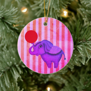 Circus Elephant Keramisch Ornament