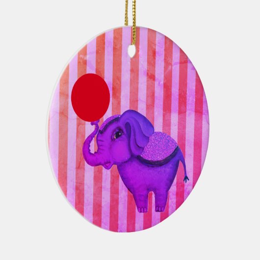 Circus Elephant Keramisch Ornament (Rechts)