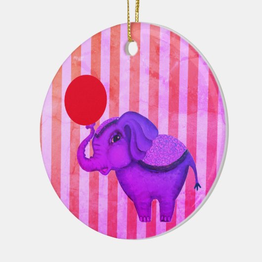 Circus Elephant Keramisch Ornament (Links)