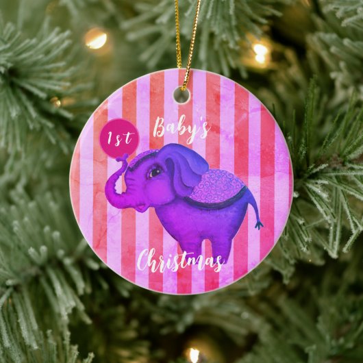 Circus Elephant Keramisch Ornament (Boom)