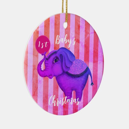 Circus Elephant Keramisch Ornament (Rechts)