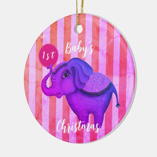 Circus Elephant Keramisch Ornament (Links)