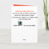 Circus Elephant & Monkey (Verjaardag Kaart) Kaart (Achterkant)