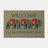  Circus Elephant Personaliseren Deurmat (Voorkant)