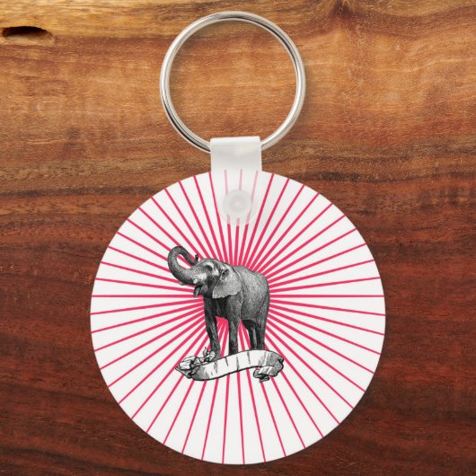 Circus Elephant sleutelhanger (Voorkant)