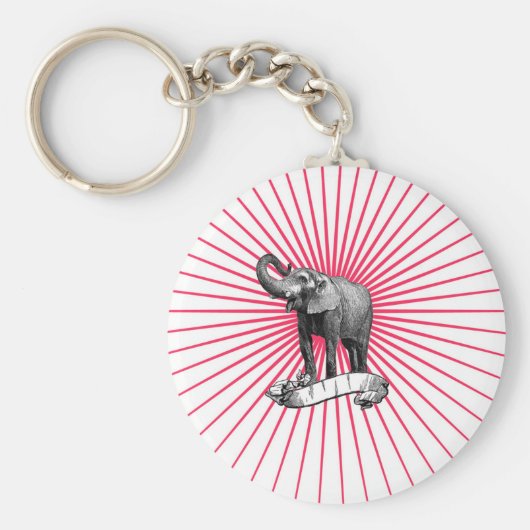Circus Elephant sleutelhanger (Voorkant)