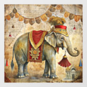 Circus Elephant Window Cling Raamsticker (Vel)