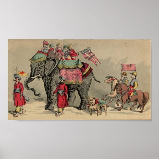 Circus Elephants and Horses Poster (Voorkant)