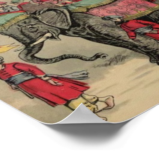 Circus Elephants and Horses Poster (Hoek)