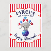 Circus Elephants Funny Retirement Briefkaart (Voorkant)