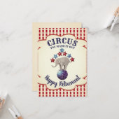  Circus Elephants Funny Retirement Kaart (Voorkant / Achterkant in situ)