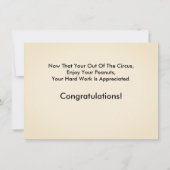  Circus Elephants Funny Retirement Kaart (Achterkant)