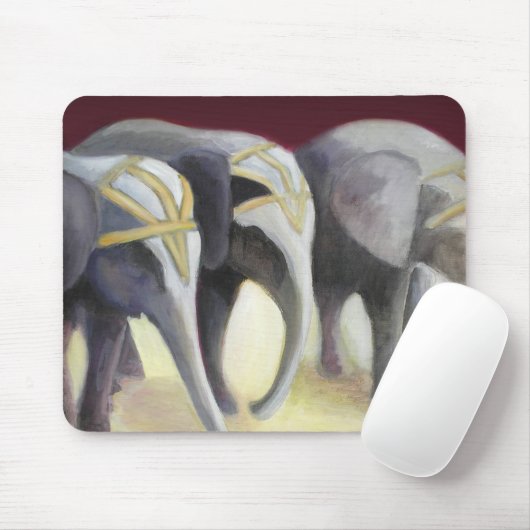 Circus Elephants Mousepad Muismat (Met muis)