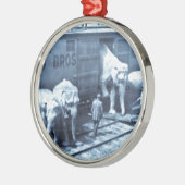  Circus Elephants Ringling Railroad Car Metalen Ornament (Links)
