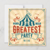 Circus Elke gebeurtenis Magnetische Uitnodiging (Voorkant)