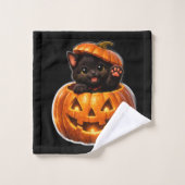 Circus en kitten speelse Halloween drie-delige set Bad Handdoek (Wasdoekje)
