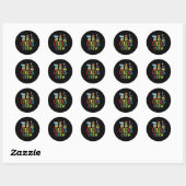 Circus Event Personeel Ontwerp Circus Crew Clown C Ronde Sticker (Vel)