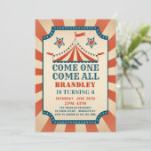 Circus Feest Carnaval Party Verjaardag Kaart (Staand voorkant)