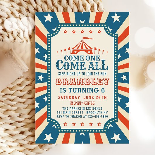  Circus Feest Carnaval Party Verjaardag Kaart