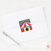 Circus Feest Geschenken Vierkante Sticker (Envelop)