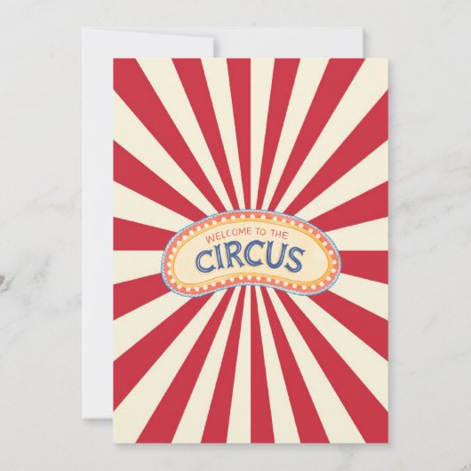  Circus Feestverjaardag Kaart (Achterkant)