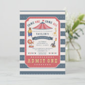 Circus Festival Carnaval 1e verjaardagsfeest Kaart (Staand voorkant)