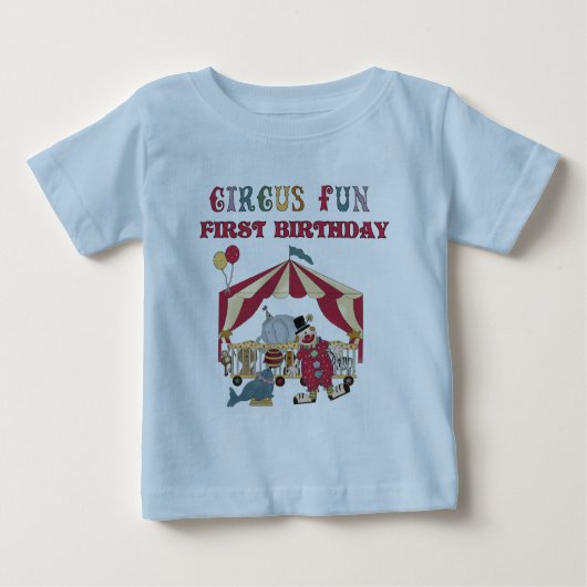 Circus First Birthday Tshirts en Gifts (Voorkant)