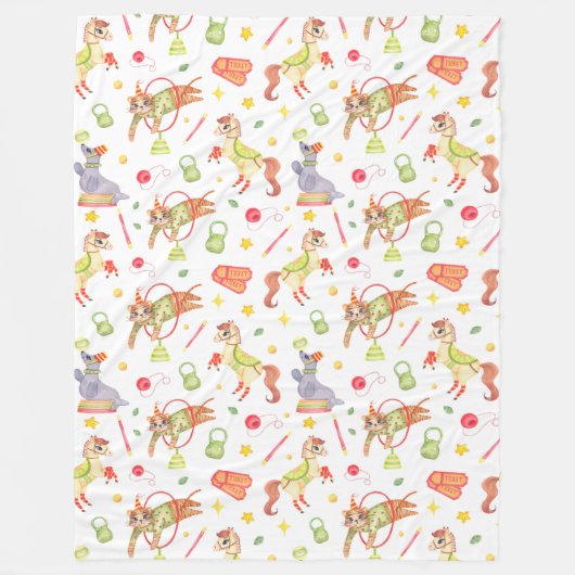 Circus Fleece Deken (Voorkant)