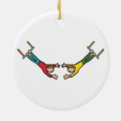 Circus Flying Trapeze Keramisch Ornament (Achterkant)