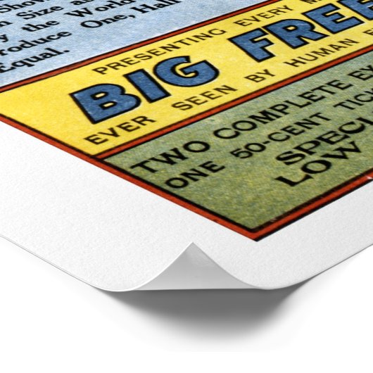  circus Forepaugh en Sells moon trip Poster (Hoek)