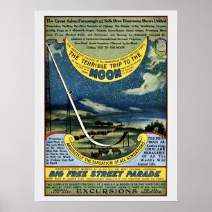 circus Forepaugh en Sells moon trip Poster