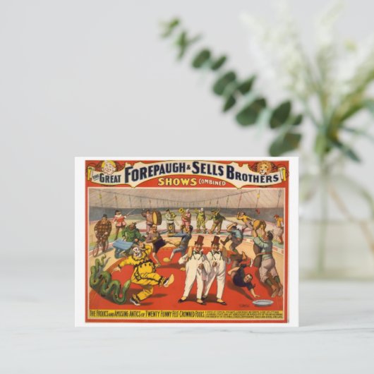 Circus Forepaugh & Sells Briefkaart (Staand voorkant)