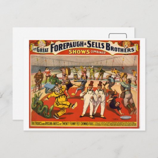  Circus Forepaugh & Sells Briefkaart (Voorkant / Achterkant)