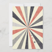  Circus Foto Birthday Party Invitation Kaart (Achterkant)