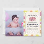  Circus Foto Birthday Party Invitation Kaart (Voorkant)