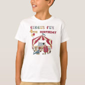 Circus Fun 4th Birthday T-shirt (Voorkant)