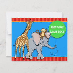 Circus FUN Animal Note Card Notitiekaartje