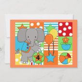 Circus Fun Gepersonaliseerd Birthday Uitnodiging (Voorkant)