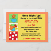 Circus Fun Gepersonaliseerd Birthday Uitnodiging (Achterkant)