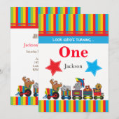 Circus Fun Kinder 00th Birthday Kaart (Voorkant / Achterkant)