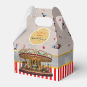 CIRCUS Gable Boxes  Carrousel, gepersonaliseerd Bedankdoosjes (Voorkant Zijde)