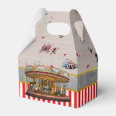 CIRCUS Gable Boxes Vintage Draaimolen Persoonlijk Bedankdoosjes (Achterkant)