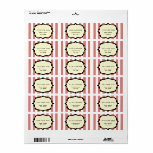  Circus geïnspireerd adreslabel Etiket (Full Sheet)