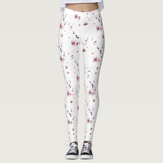 circus geïnspireerde kermis grote top beurs leggings (Voorkant)
