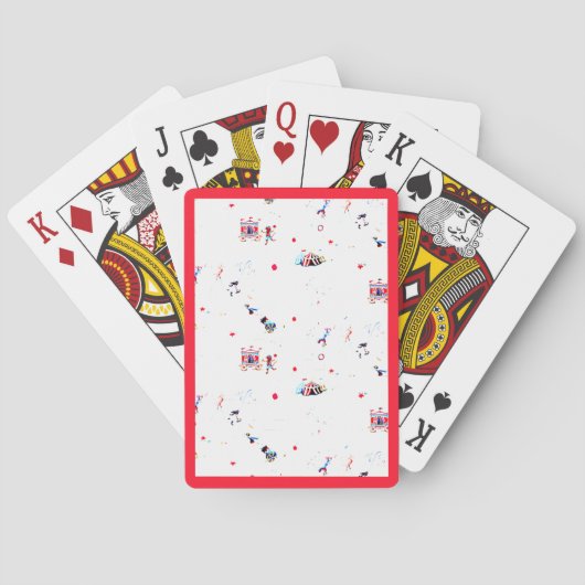 circus geïnspireerde kermis grote top beurs pokerkaarten (Achterkant)