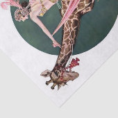 "Circus Giraffe Rider" door FX Leyendecker Tissuepapier (Detail)