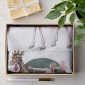 "Circus Giraffe Rider" door FX Leyendecker Tissuepapier (Geschenk)