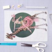 “Circus Giraffe Ruiter” door FX Leyendecker Tissuepapier (Craft)