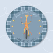 Circus Giraffe Student Reward Blue Sticker